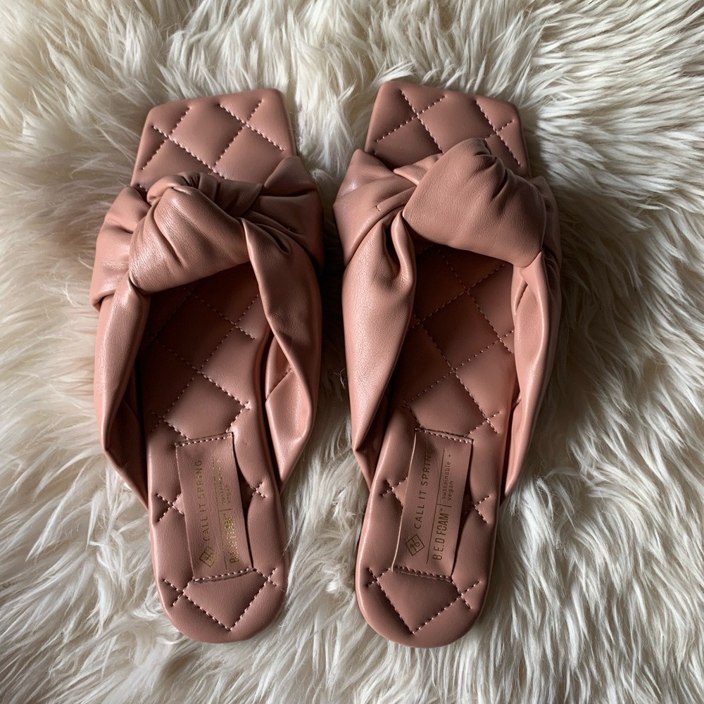 Zara pink bow sandals size : 7